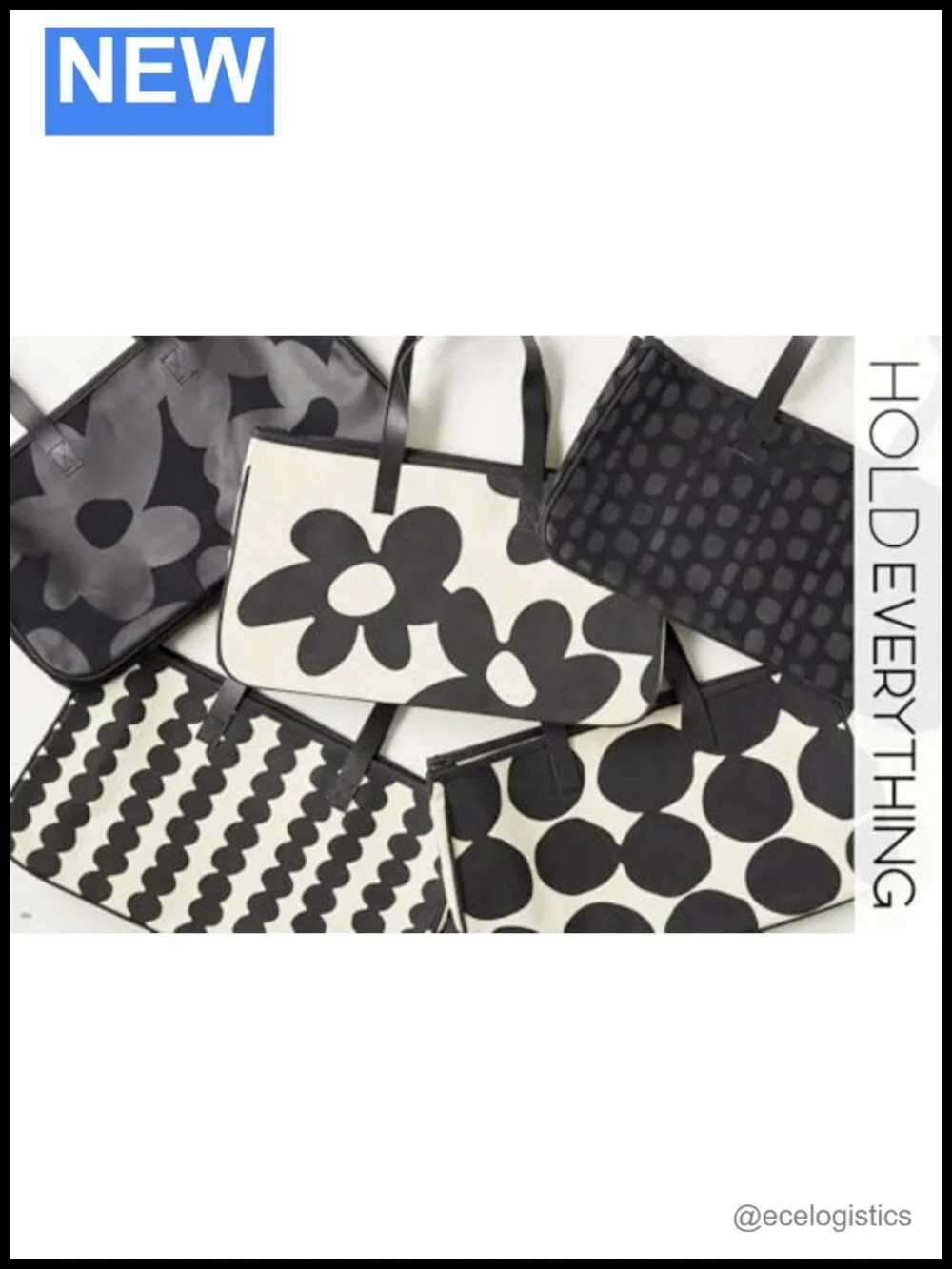 Canvas Tote Bag with Waterproof Lining, Shoulder Bag, Heavy-Duty, Open Top,